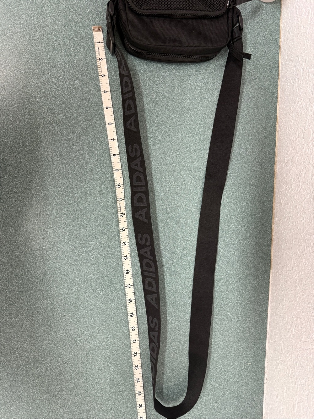 adidas Black Crossbody Bag with Front Mesh Pocket - Picture 6 of 14